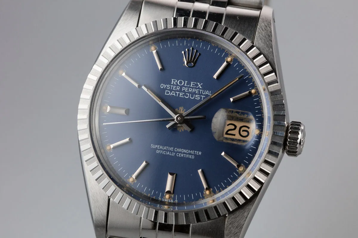 1984 Rolex DateJust 16030 Blue Dial with Box and Papers