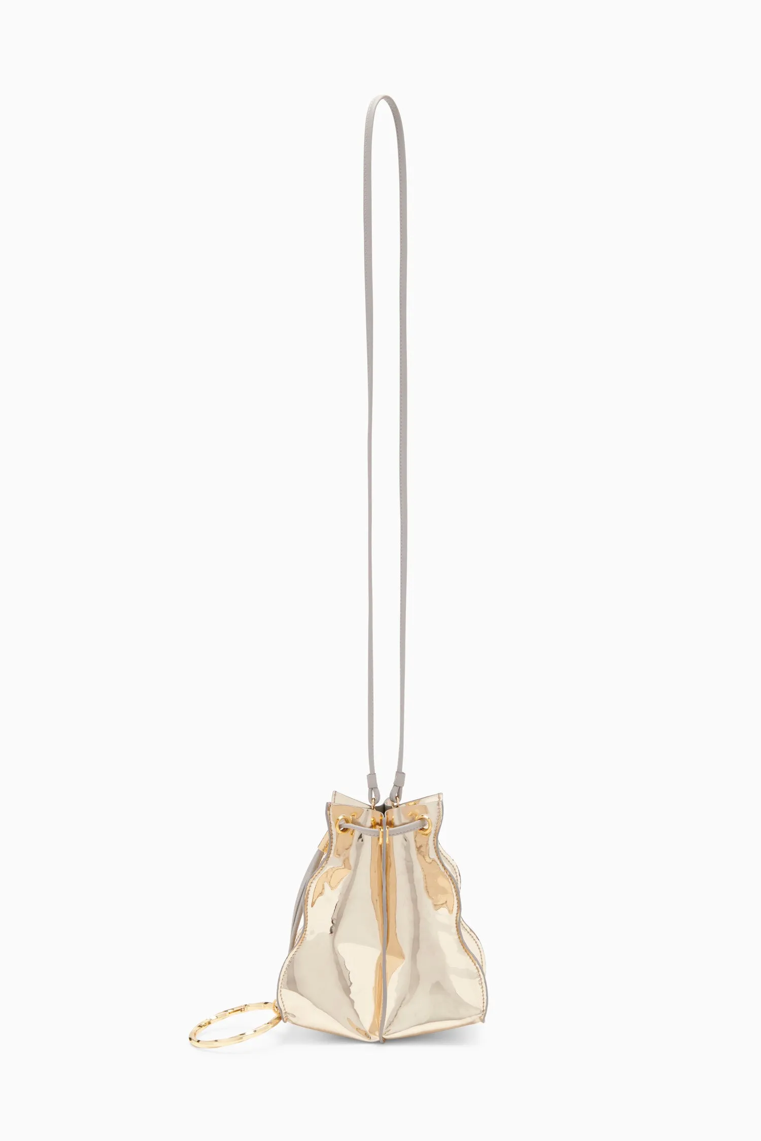 Adria Pleated Wave Pochette - Platino