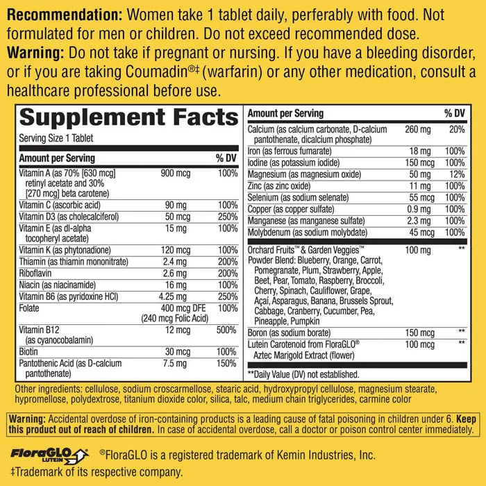 Alive Women's Energy Complete Multivitamin Tablets 50 Count