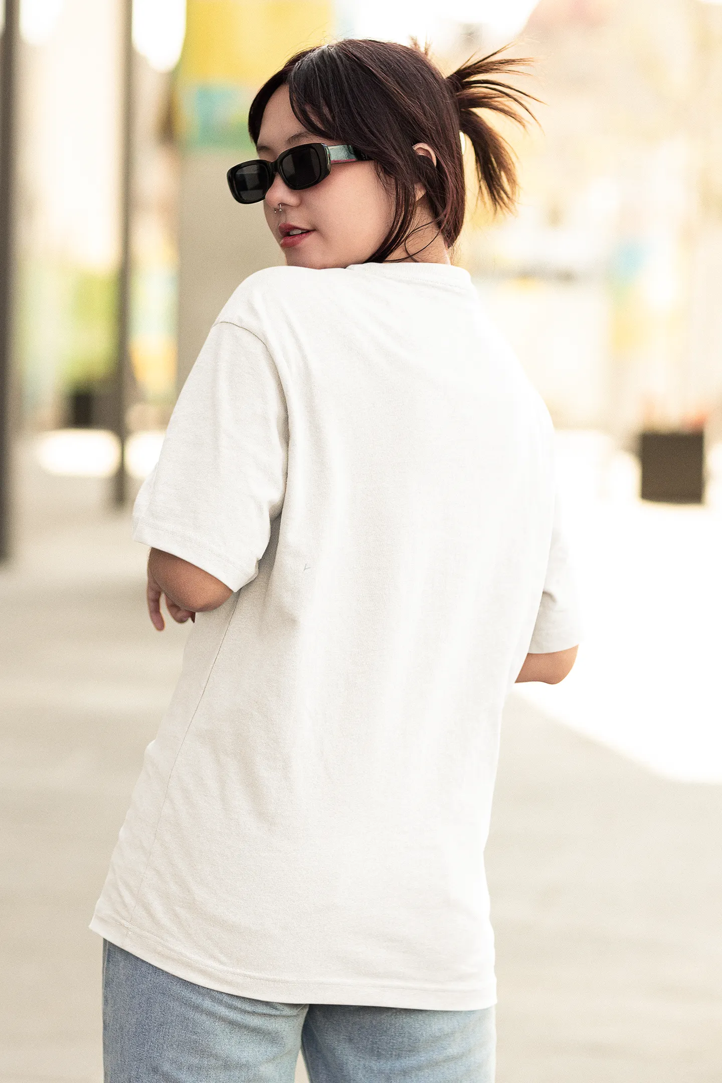 Born Freedom Oversized Womens Tshirt White