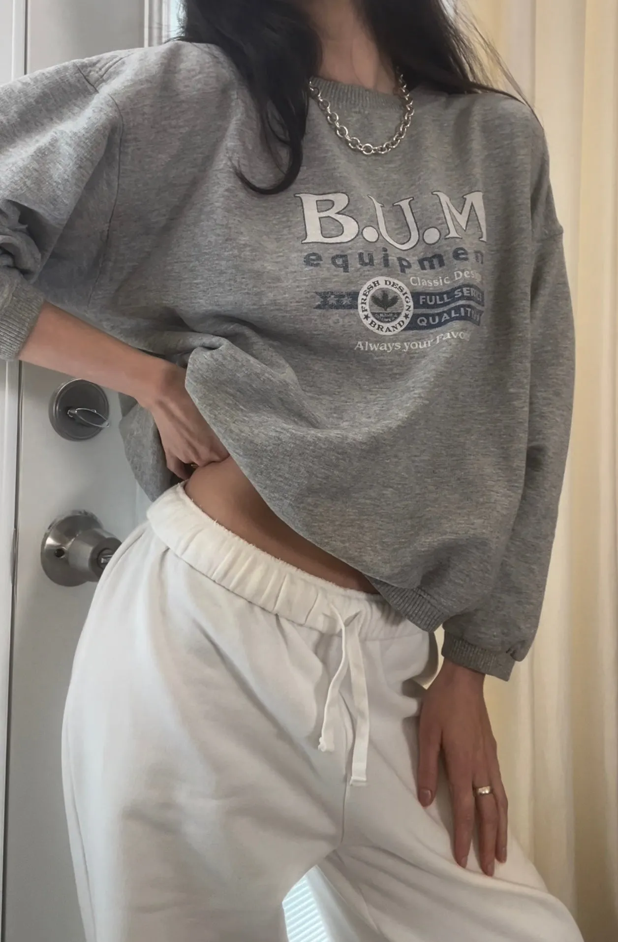 BUM Equipment Grey Pullover