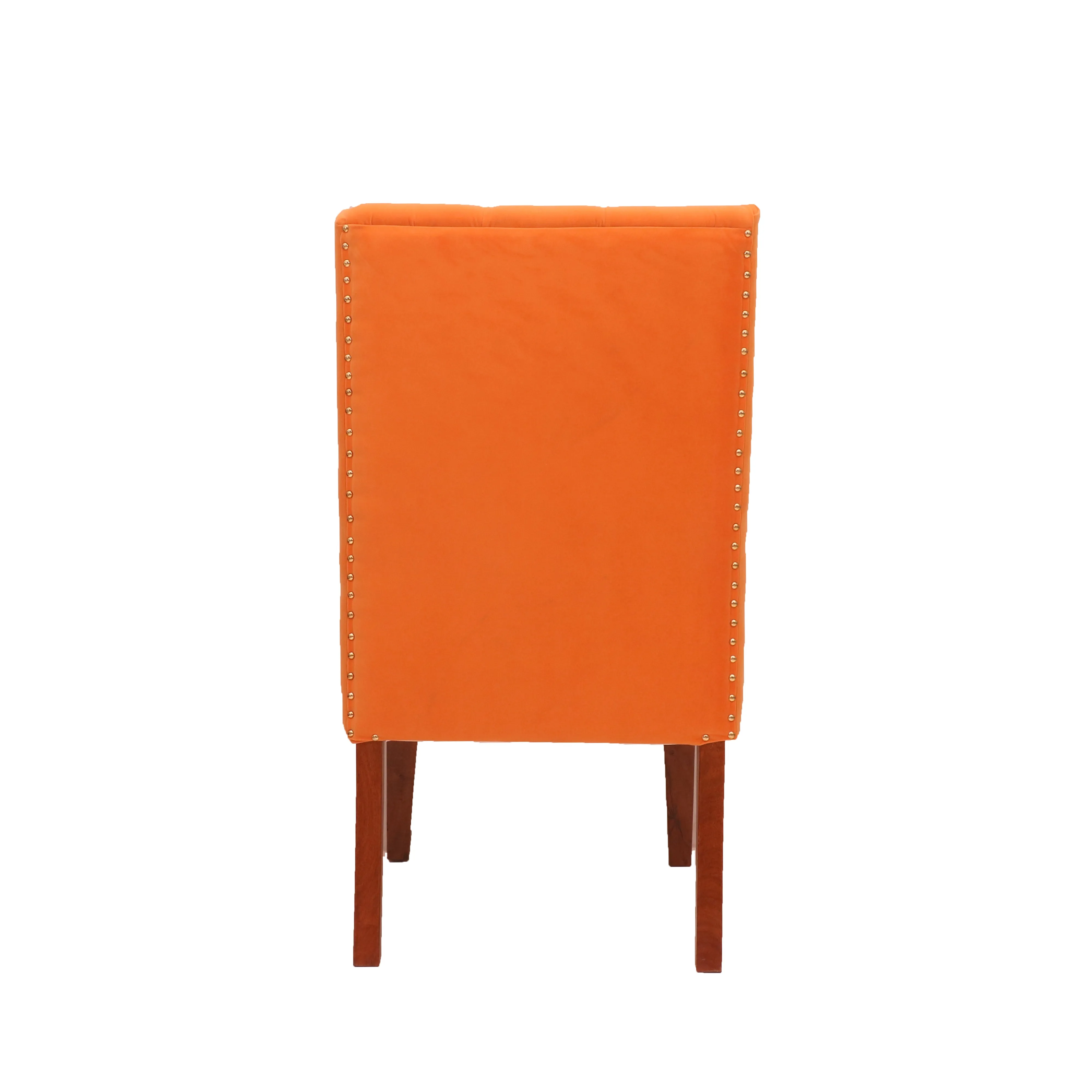 Classic Orange Winged Handmade Wooden Chair