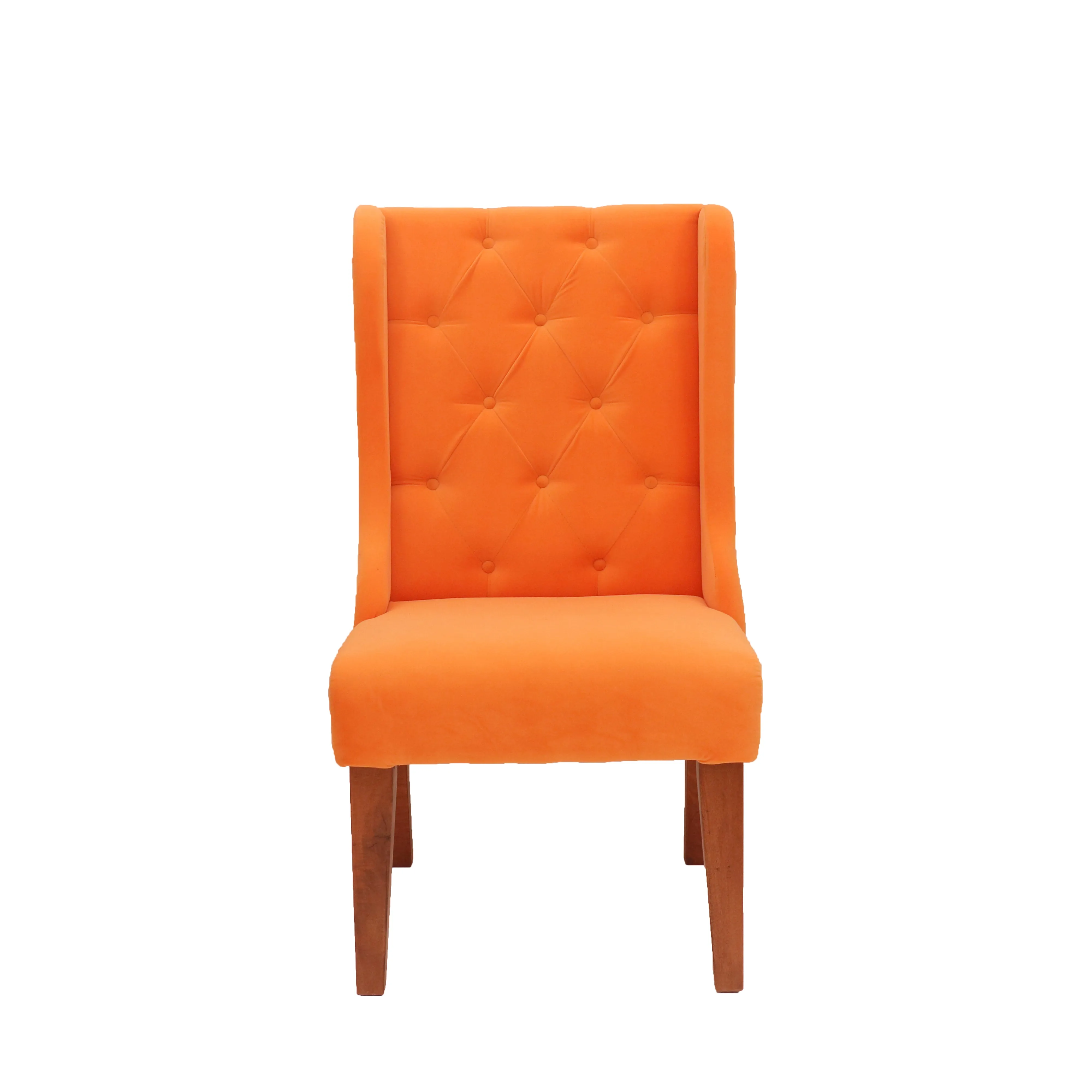 Classic Orange Winged Handmade Wooden Chair
