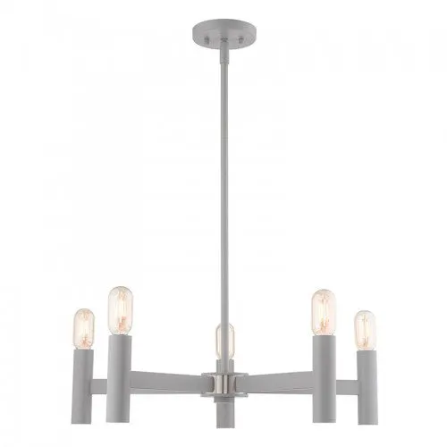 COPENHAGEN 5 LIGHT CHANDELIER, NORDIC GRAY