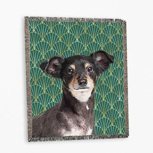 Custom Pet Art Woven Blanket