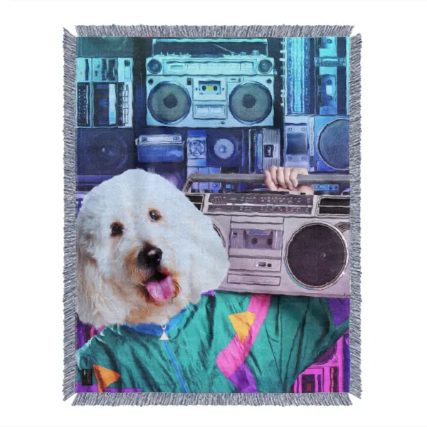 Custom Pet Art Woven Blanket
