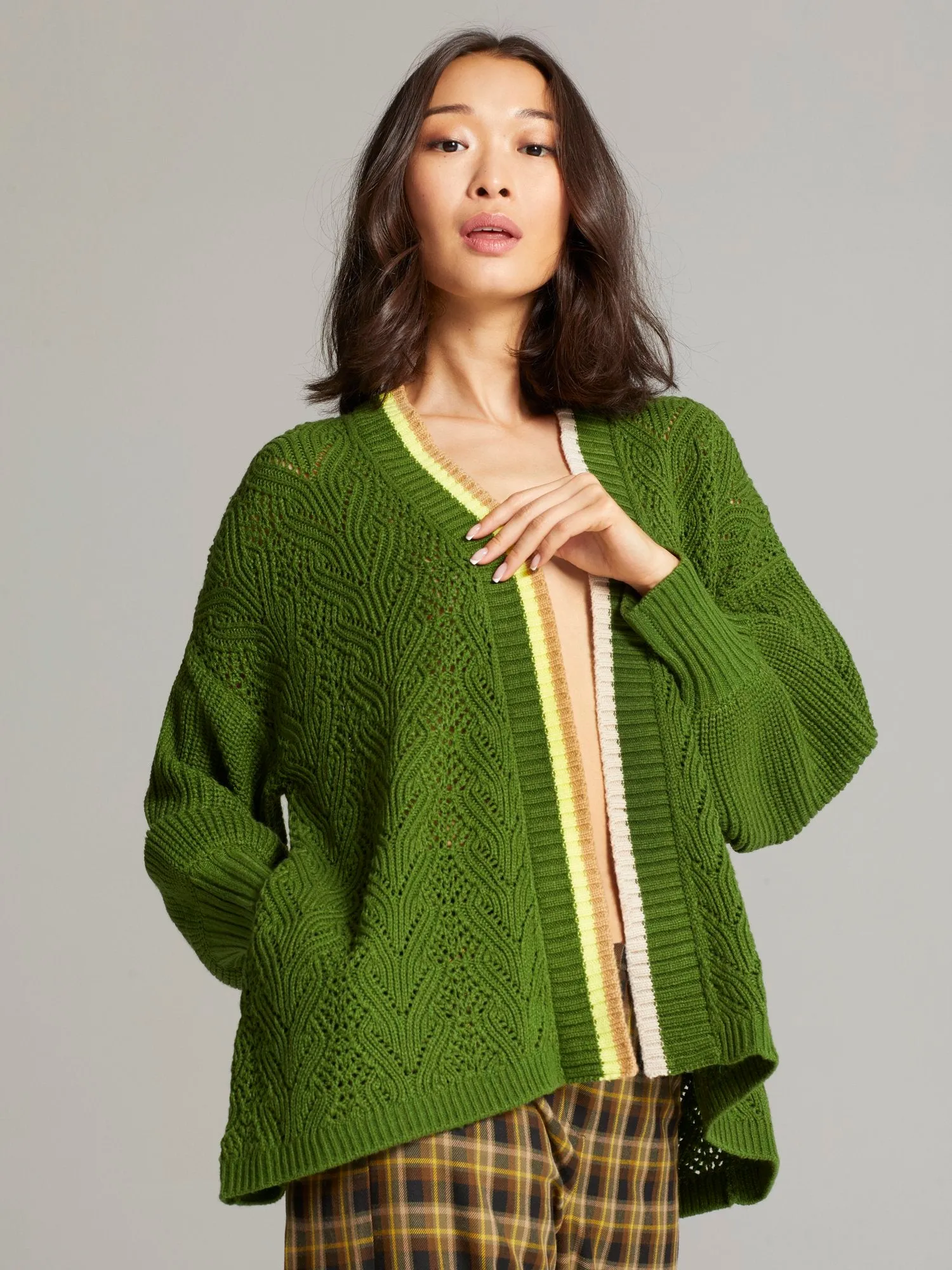 Johanne Open-Stadium Cardigan