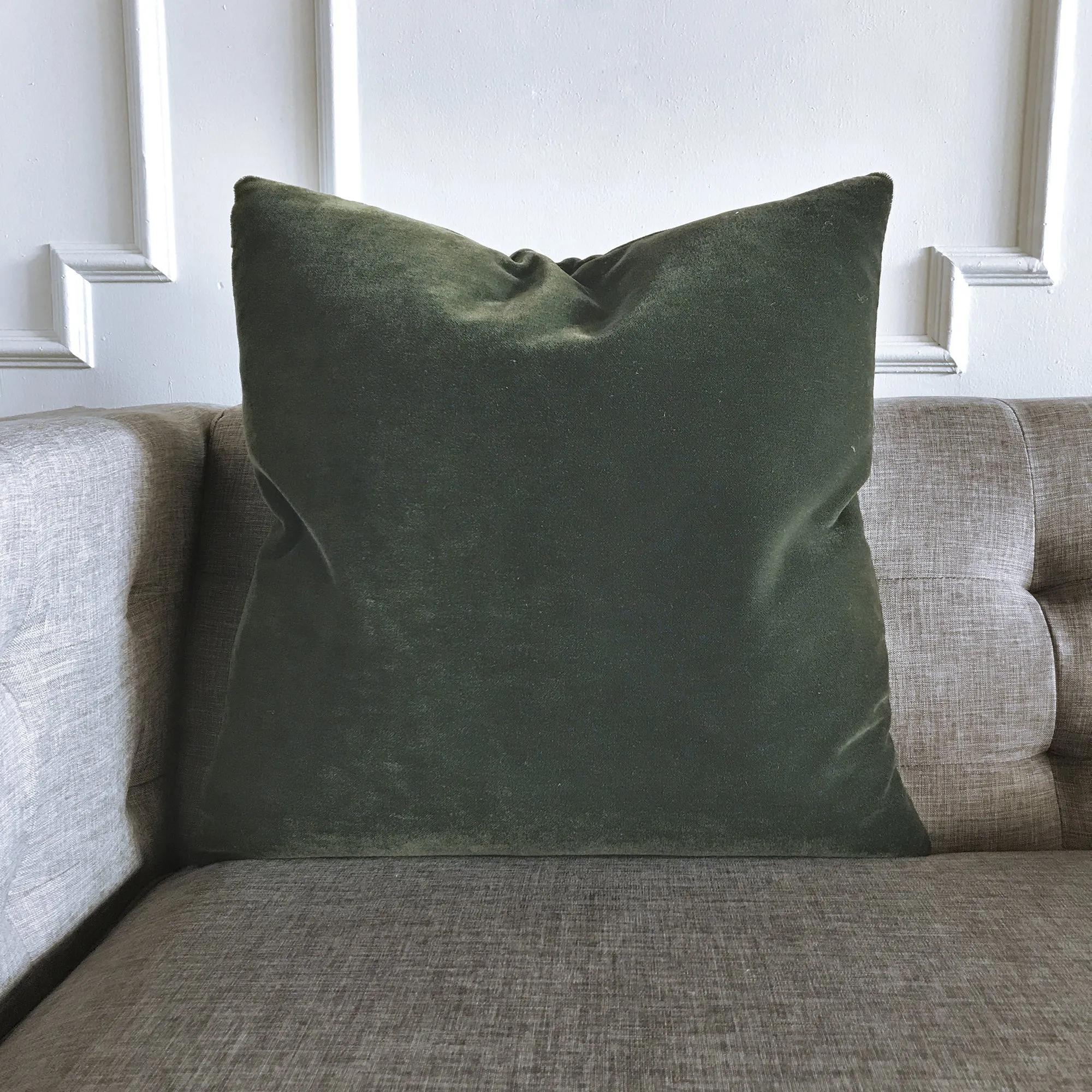 Luxury Mohair Euro Sham in Verdiche 27x27