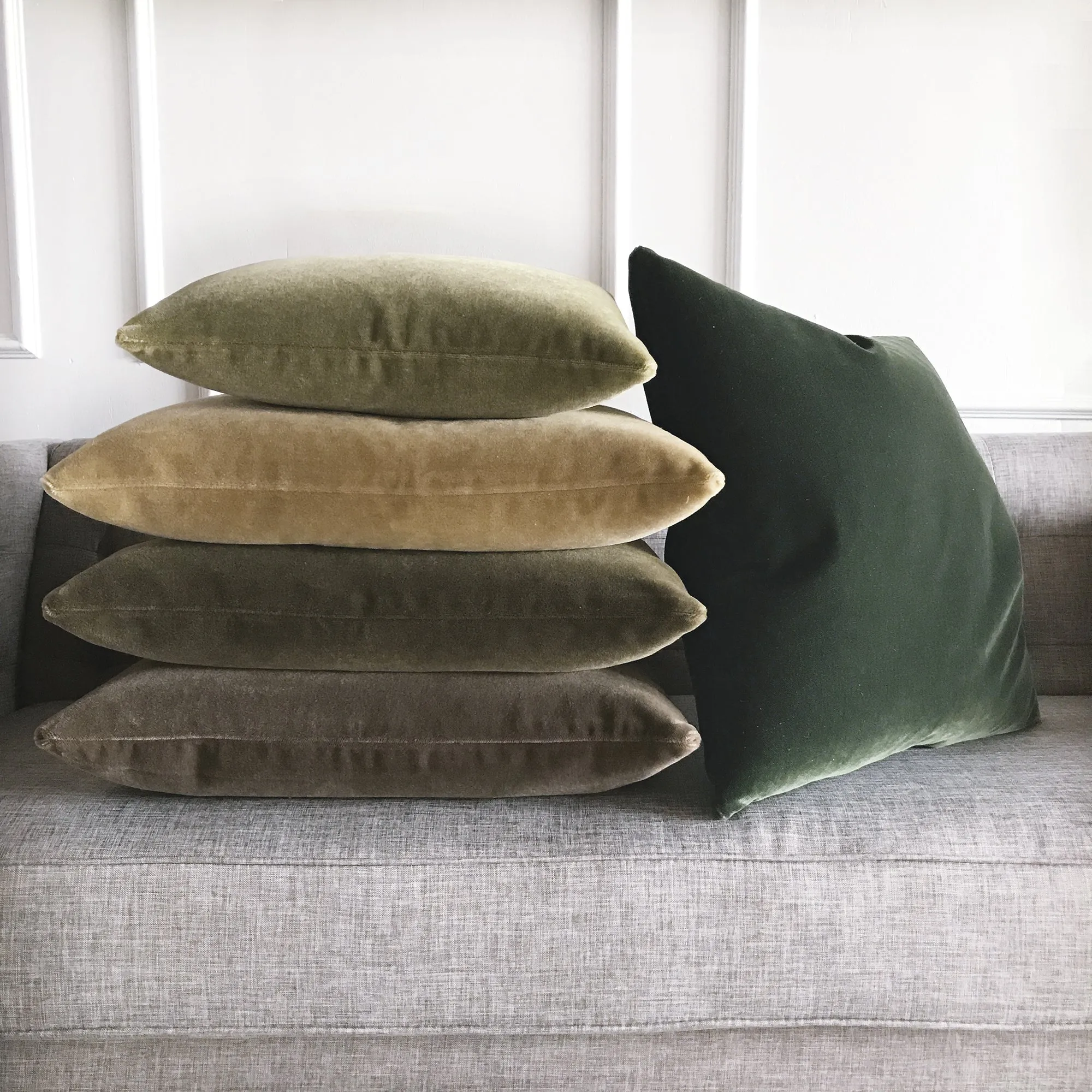 Luxury Mohair Euro Sham in Verdiche 27x27