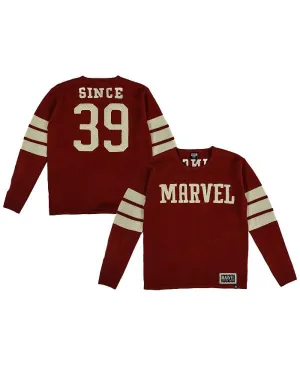 Men's Marvel Red Varsity Sweater, Red