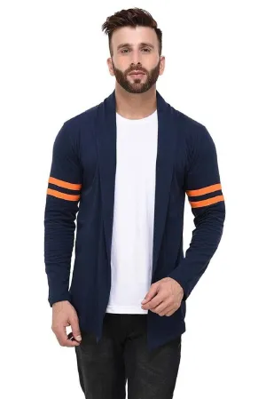 Men's Self Design  Black Cotton Cardigan Sweaters