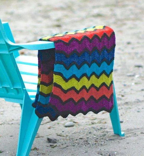 Missoni-Inspired Lap Blanket by Diana Harker  *Free Pattern*