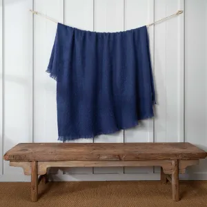 Mohair Throw Midnight Blue