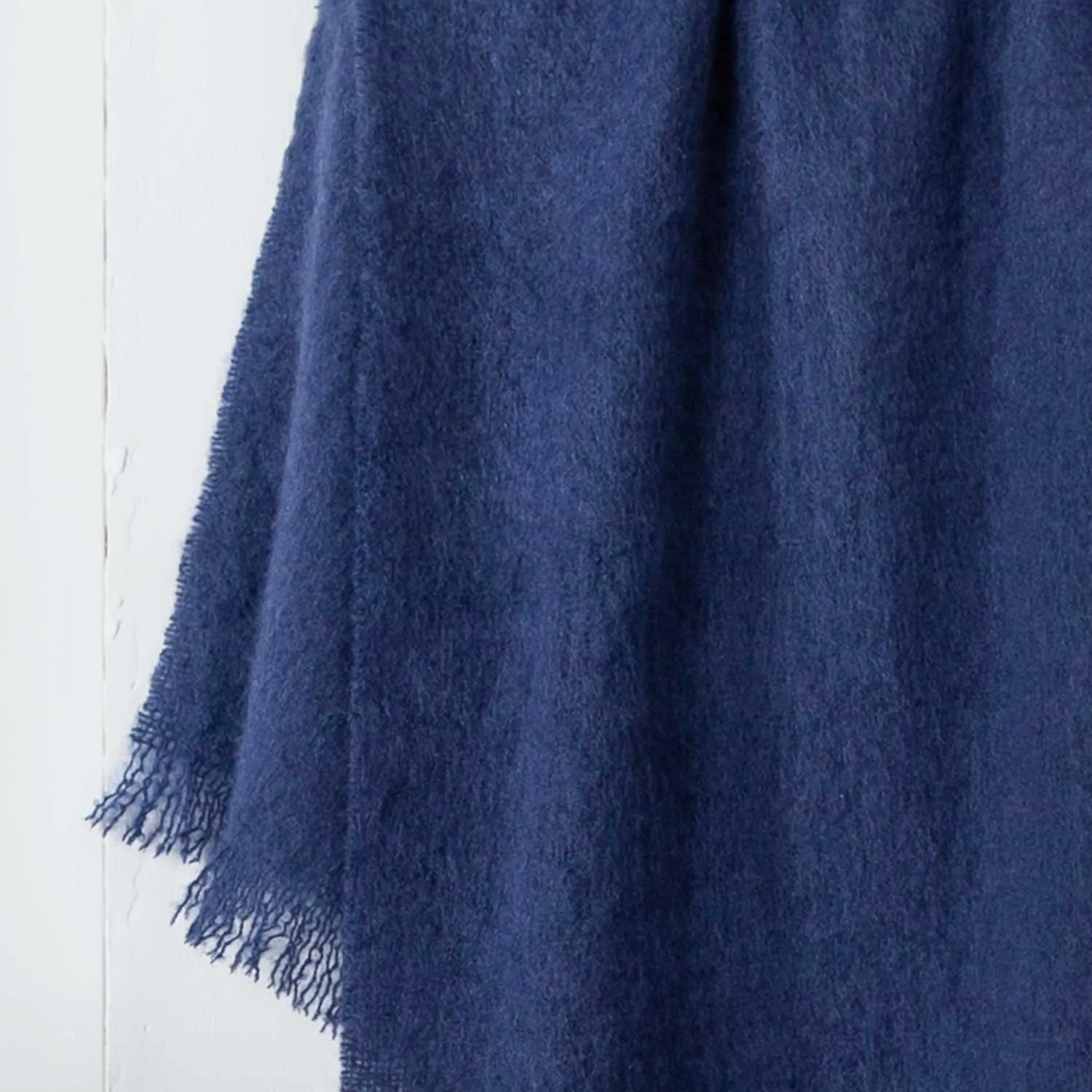 Mohair Throw Midnight Blue