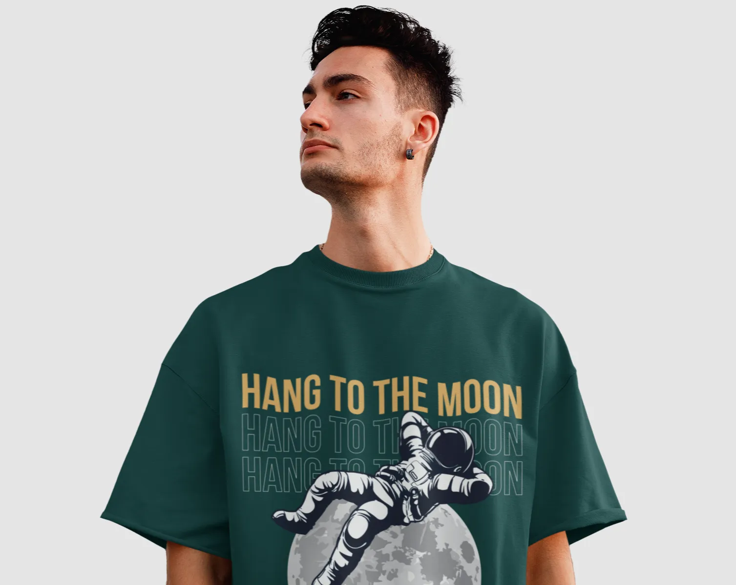 Moonbound Astronaut Men's Oversized T-Shirt