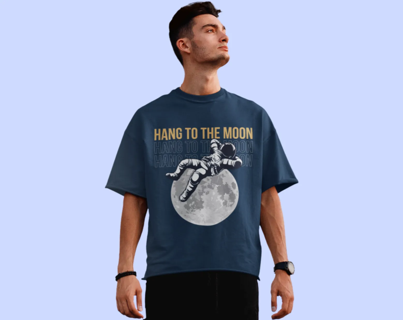 Moonbound Astronaut Men's Oversized T-Shirt