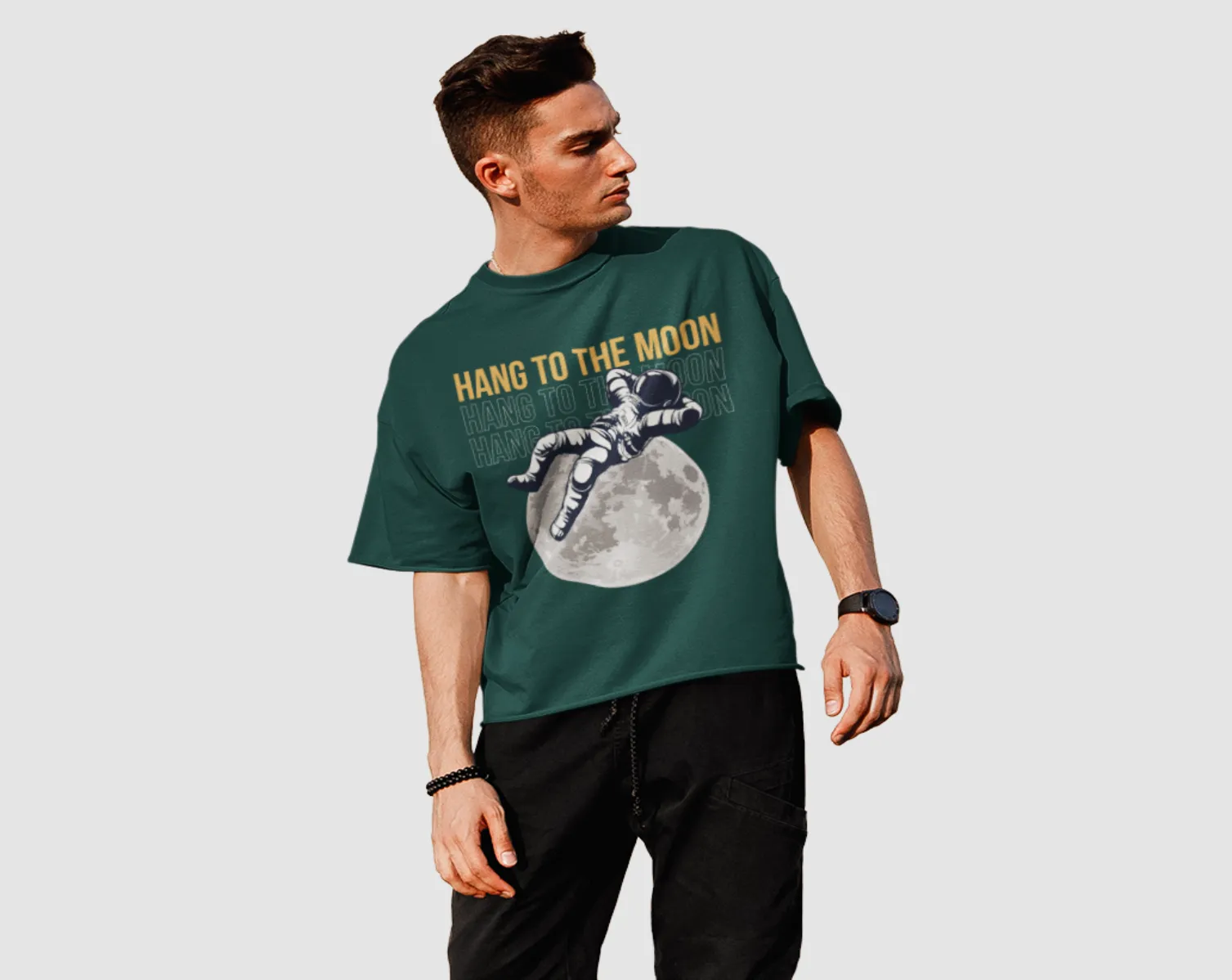 Moonbound Astronaut Men's Oversized T-Shirt