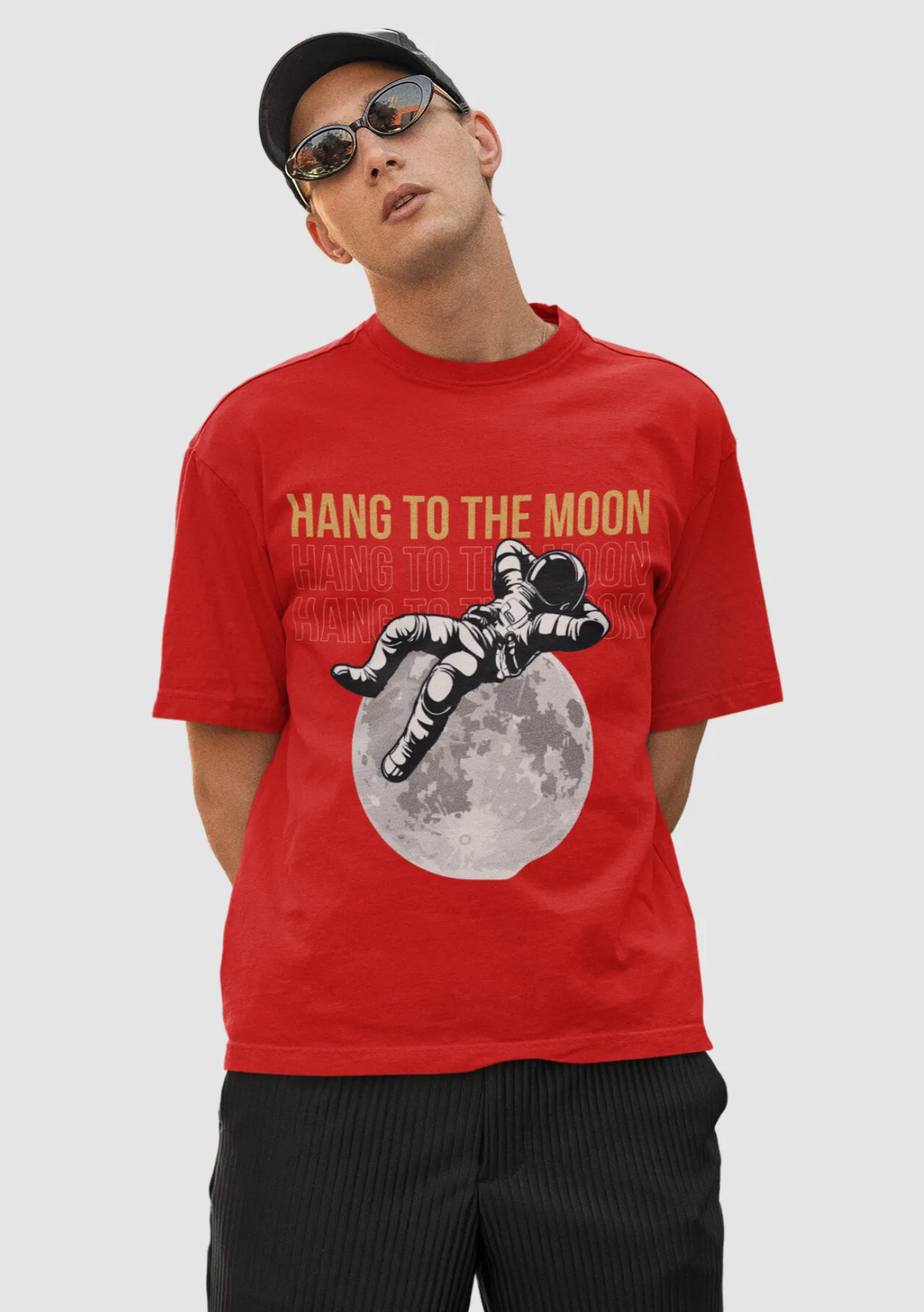Moonbound Astronaut Men's Oversized T-Shirt