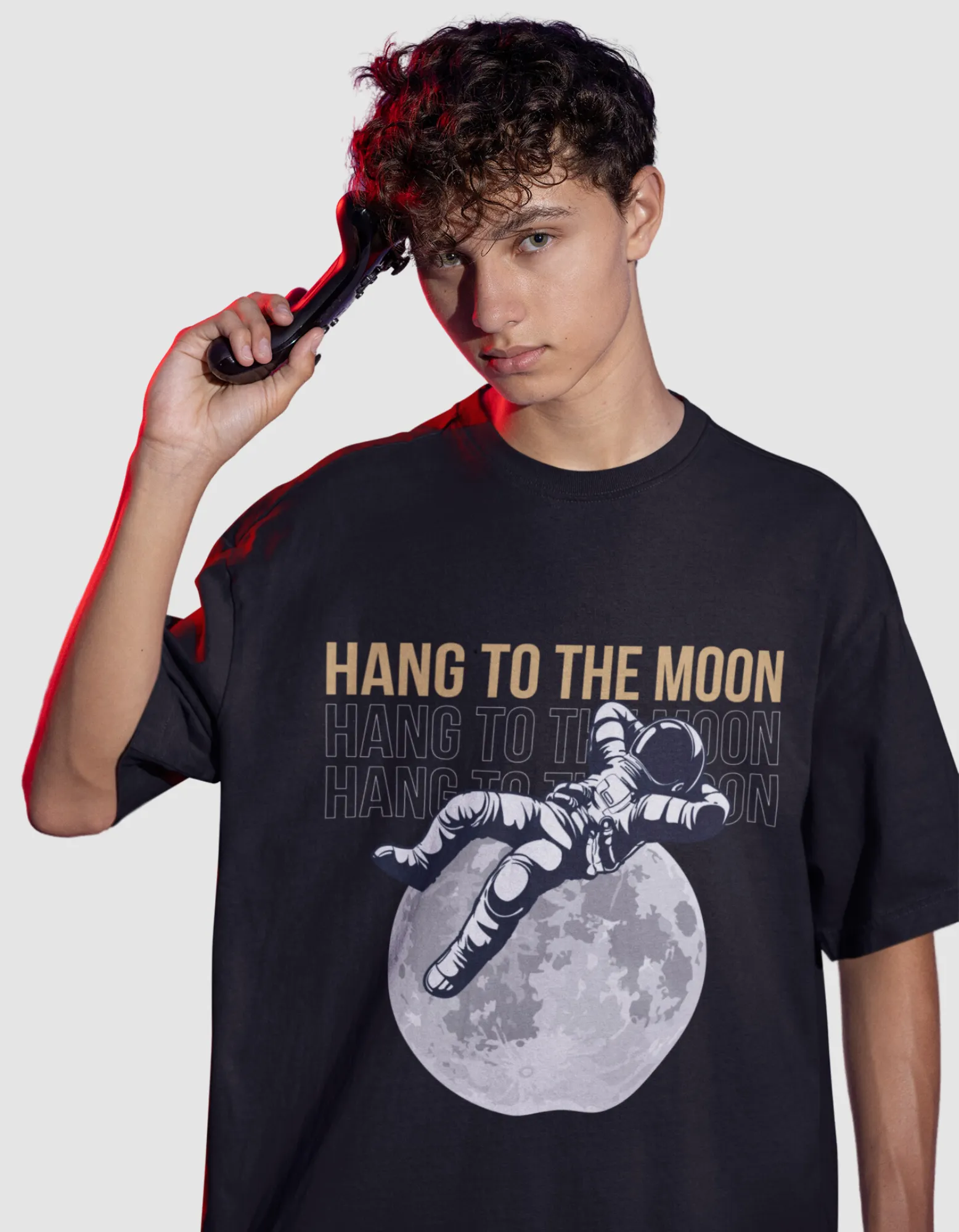 Moonbound Astronaut Men's Oversized T-Shirt