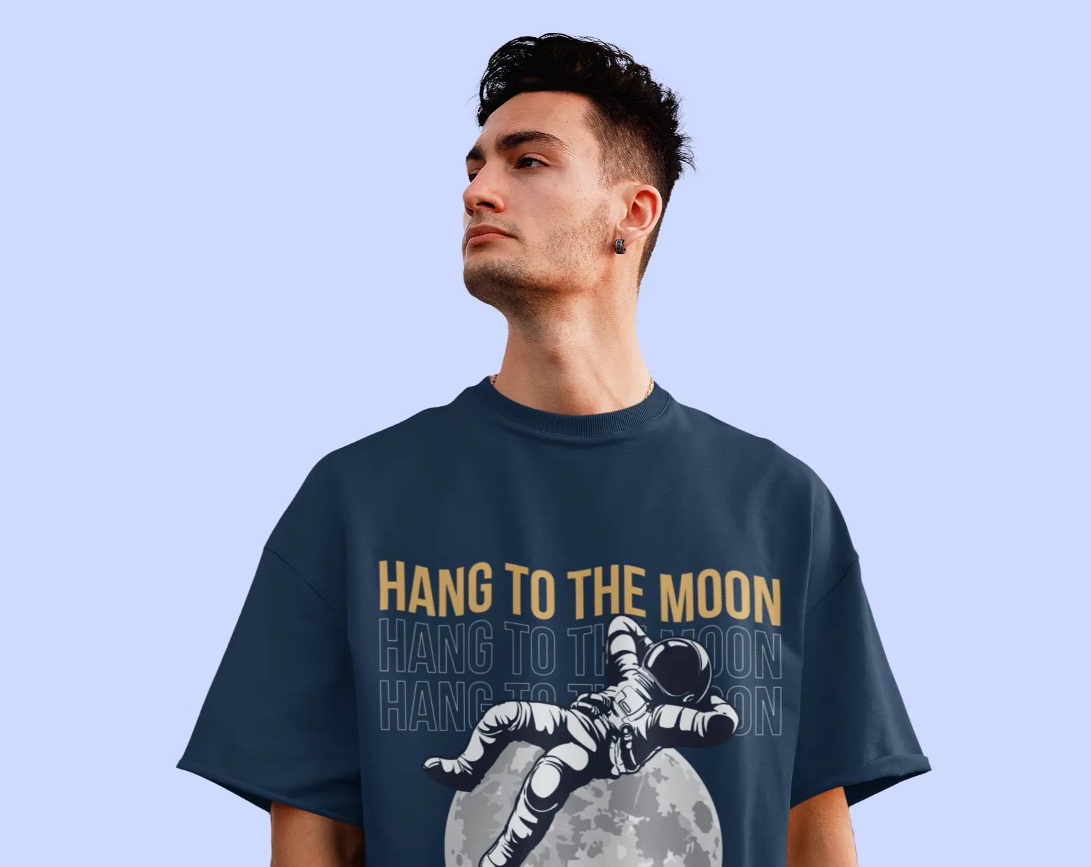 Moonbound Astronaut Men's Oversized T-Shirt