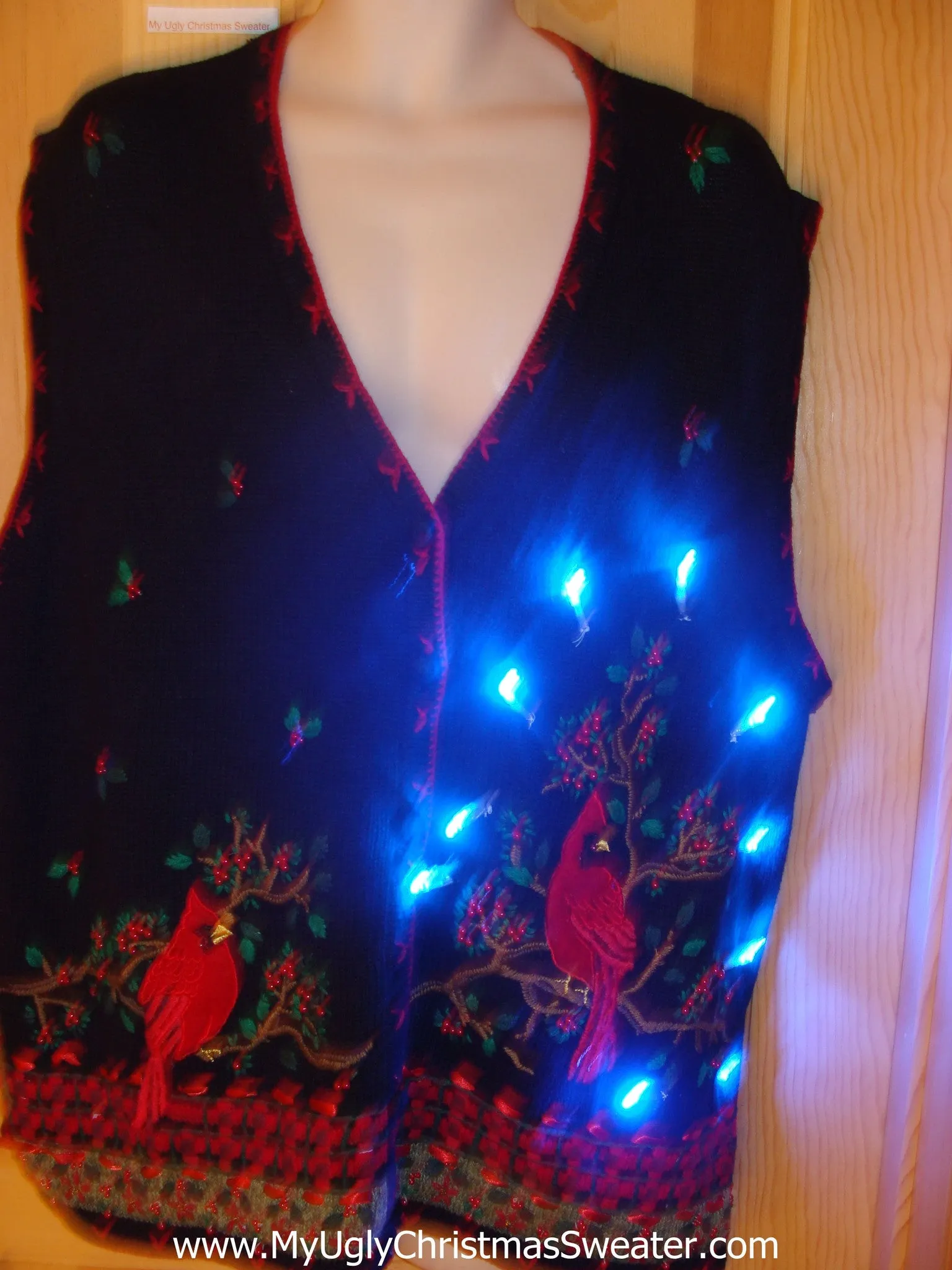 Need to Buy Christmas Sweaters? Light Up Sweater Vest Cardinals Ladies Mens XXXL
