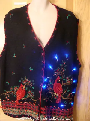 Need to Buy Christmas Sweaters? Light Up Sweater Vest Cardinals Ladies Mens XXXL