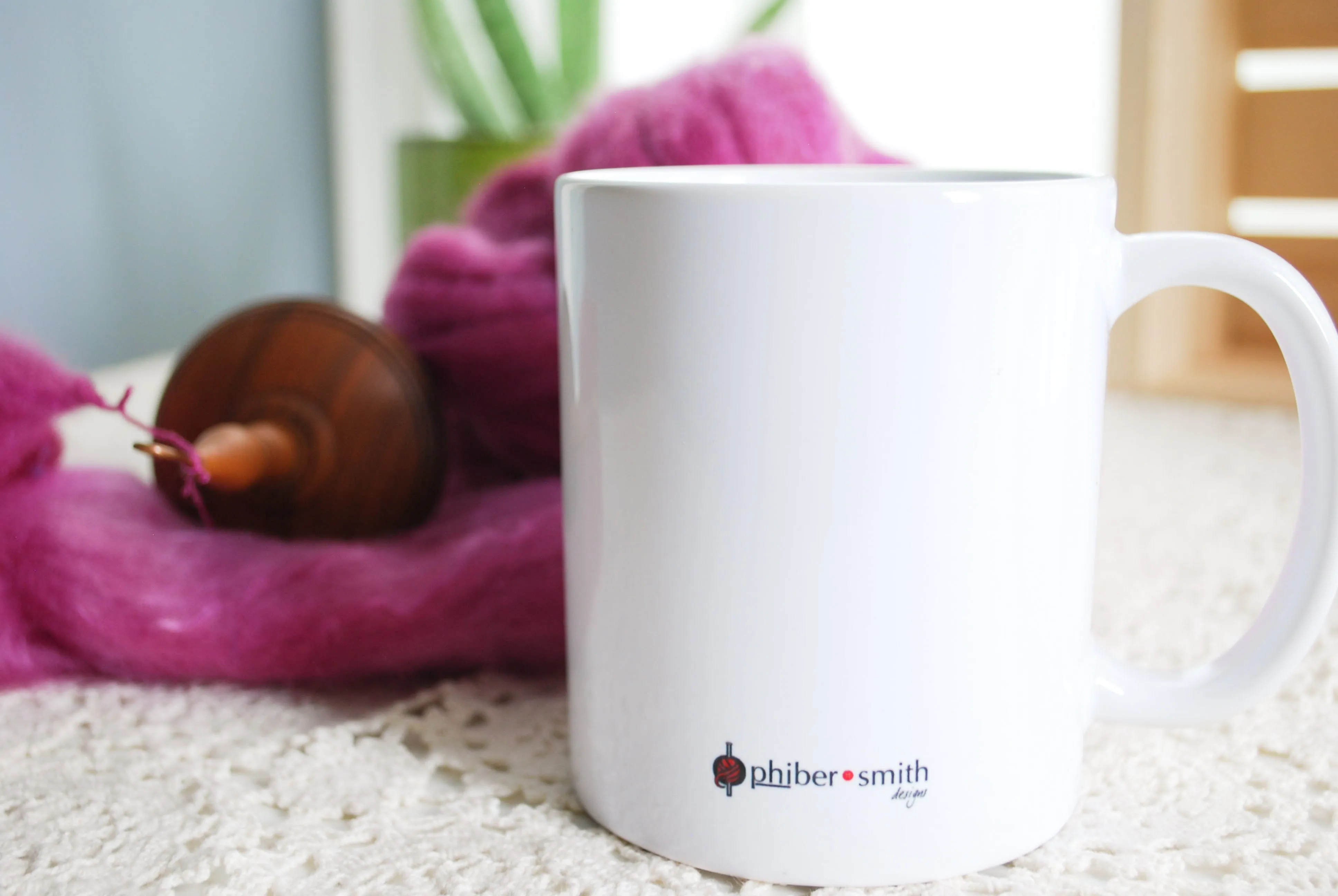 No Thanks, Rumpelstiltskin! Spinning Wheel Mug "Everything I Spin is Golden" - for hand spinners, fibre artists, knitters