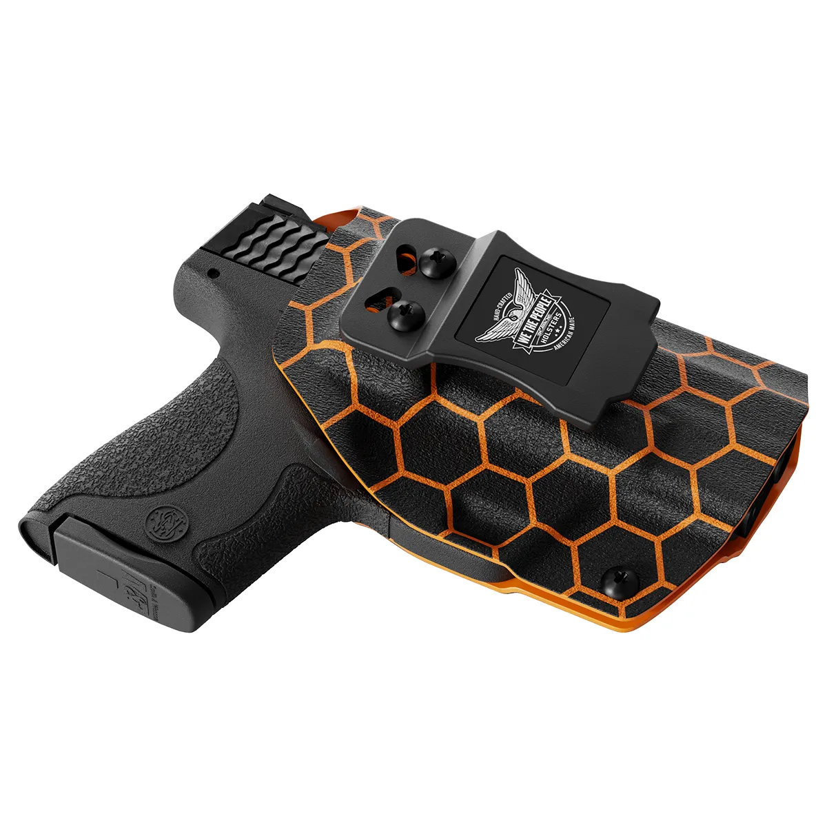 Orange Honeycomb Custom Printed Holster - IWB Kydex Holster