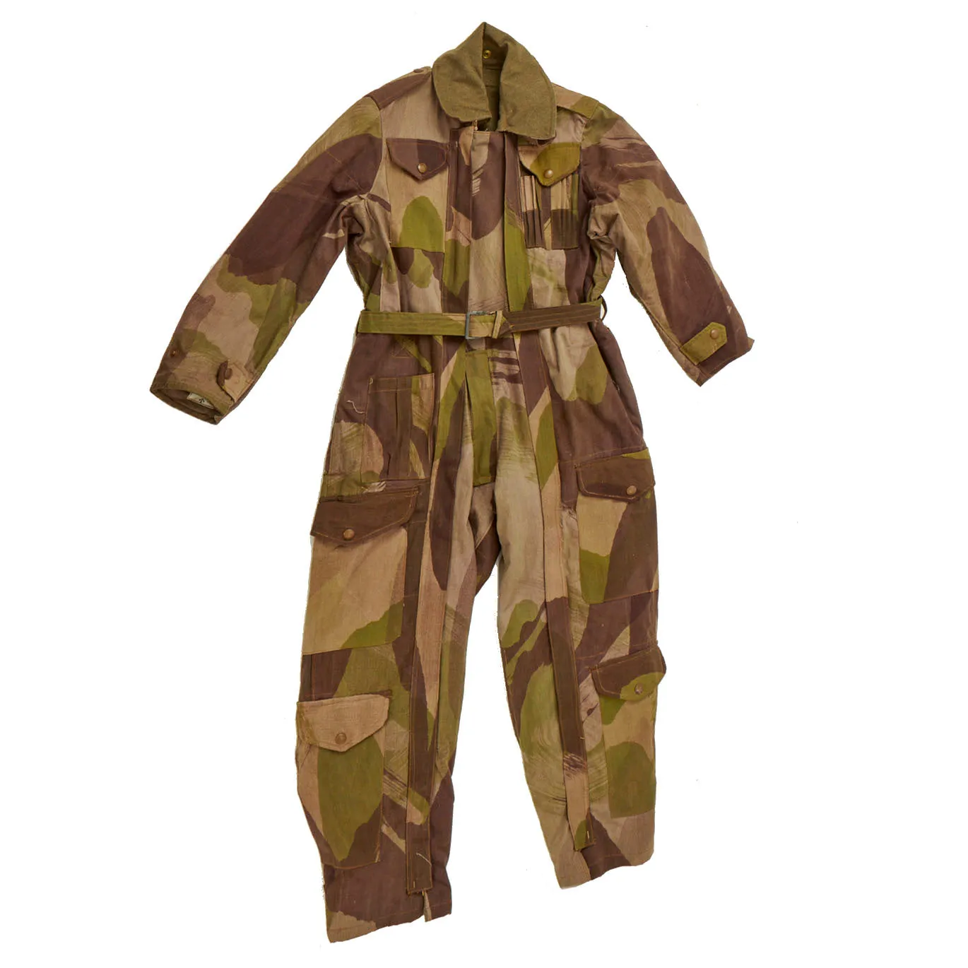 Original British WWII 1944 Dated Tank Crewman Denison Brushstroke Camouflage “Pixie Suit” Coveralls - MINT Condition