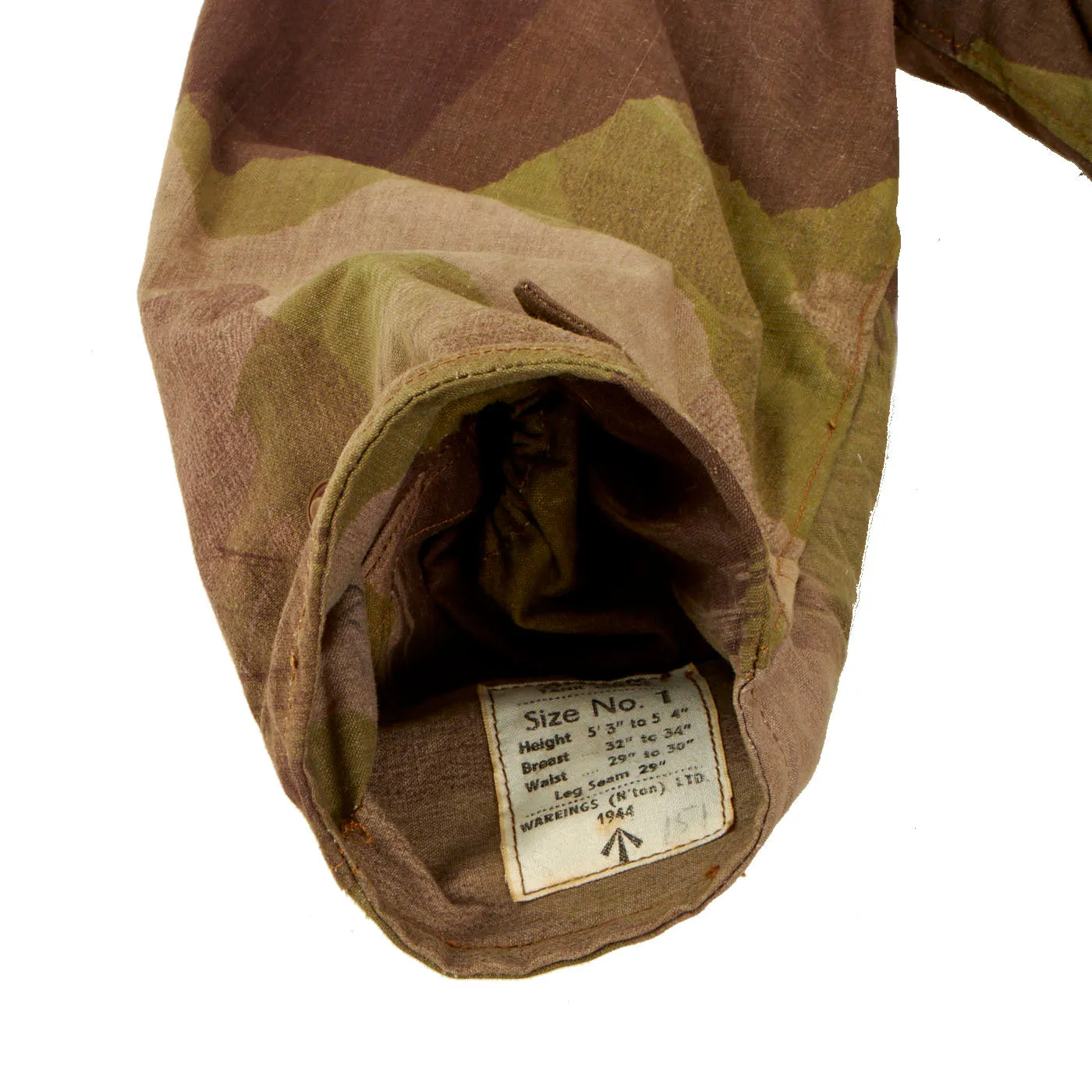 Original British WWII 1944 Dated Tank Crewman Denison Brushstroke Camouflage “Pixie Suit” Coveralls - MINT Condition