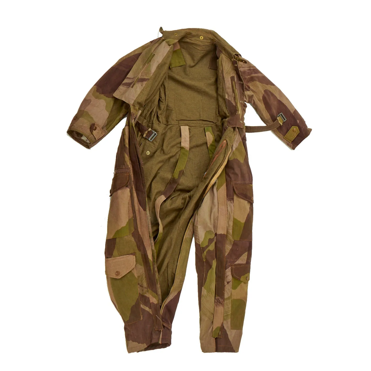 Original British WWII 1944 Dated Tank Crewman Denison Brushstroke Camouflage “Pixie Suit” Coveralls - MINT Condition