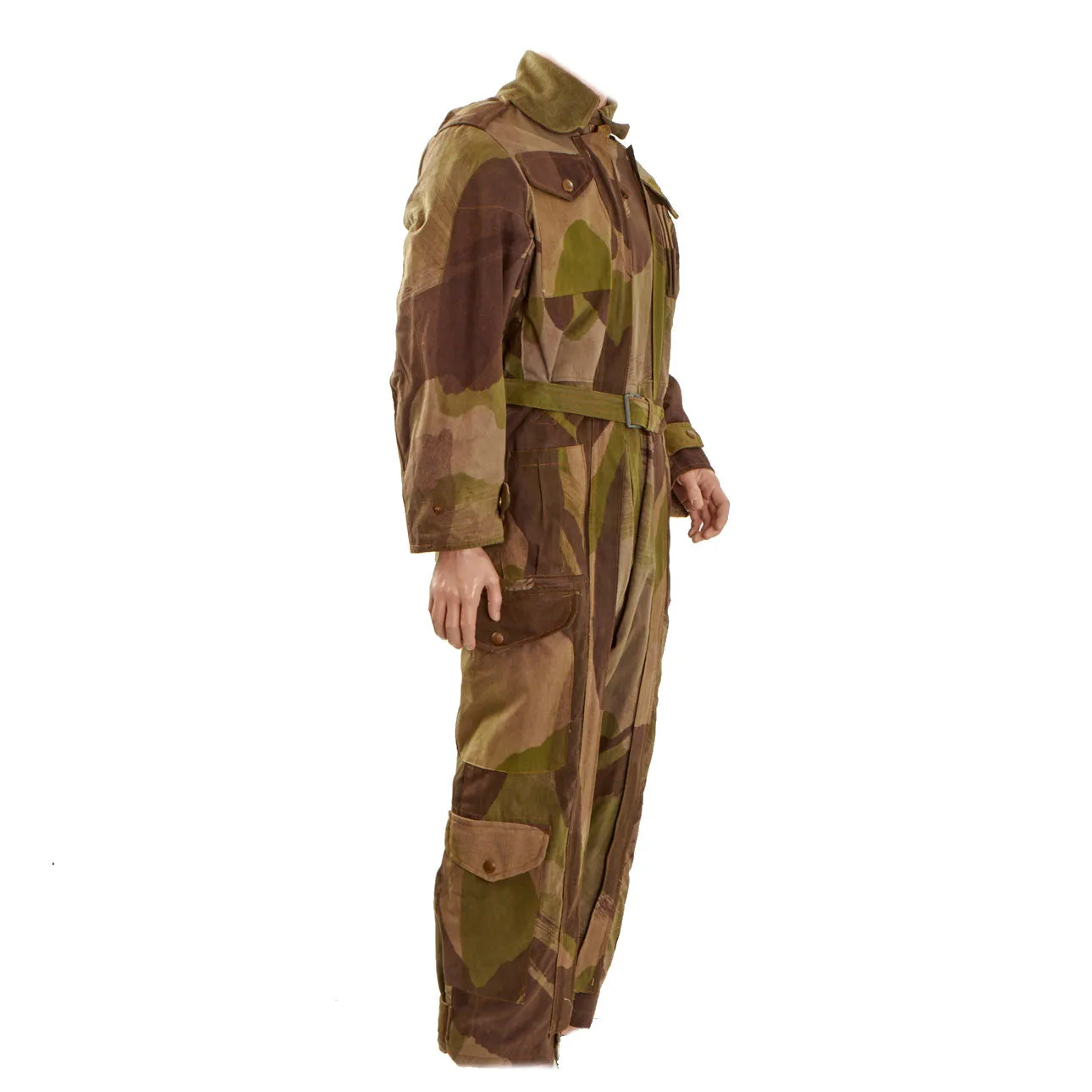 Original British WWII 1944 Dated Tank Crewman Denison Brushstroke Camouflage “Pixie Suit” Coveralls - MINT Condition