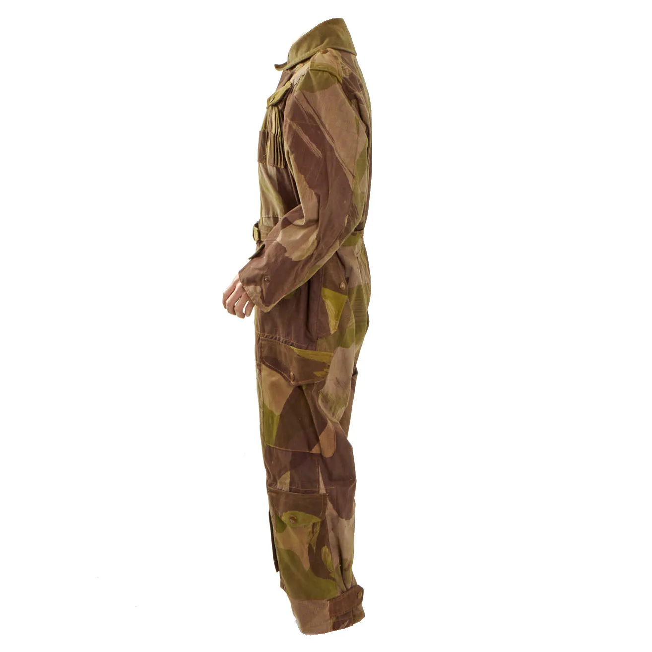 Original British WWII 1944 Dated Tank Crewman Denison Brushstroke Camouflage “Pixie Suit” Coveralls - MINT Condition