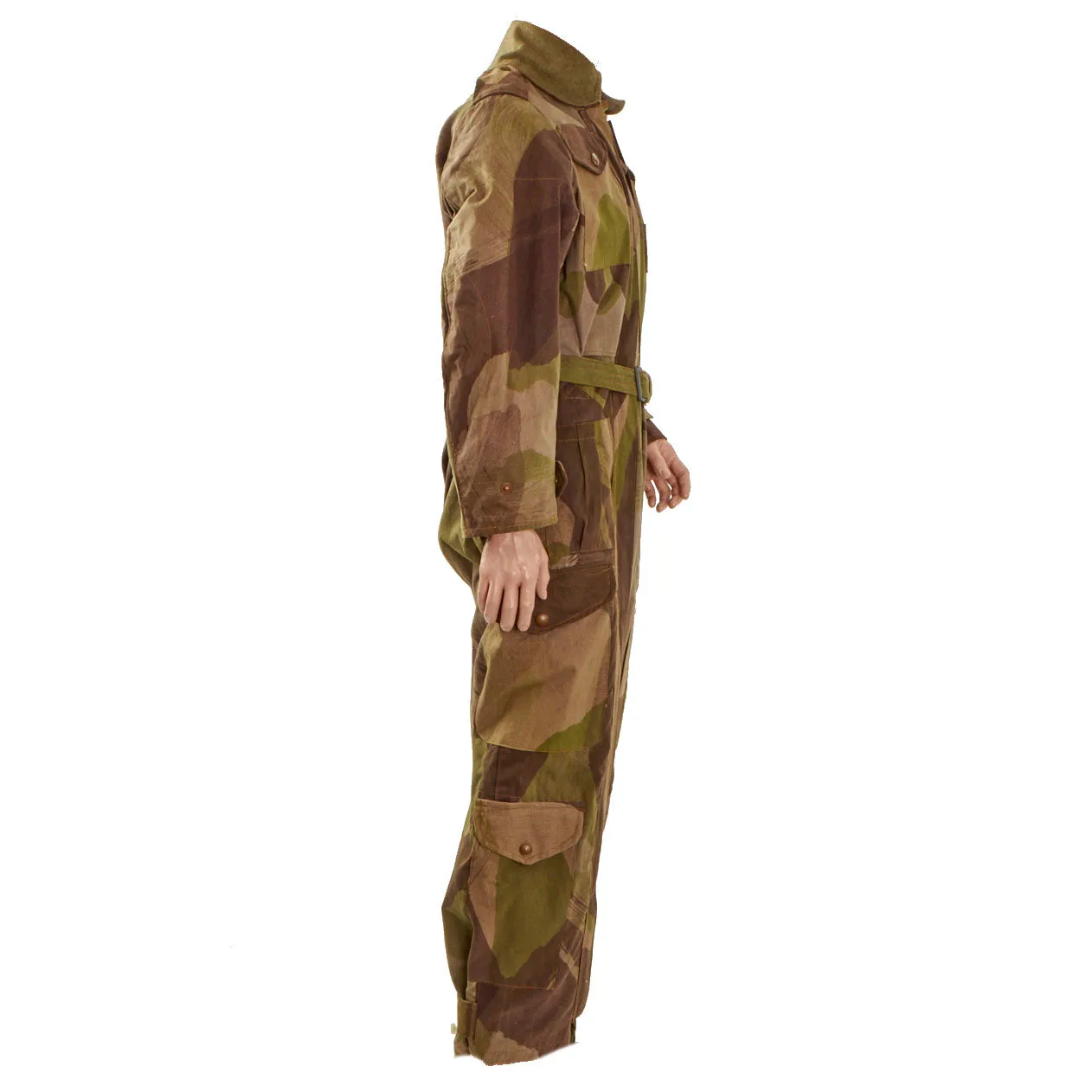 Original British WWII 1944 Dated Tank Crewman Denison Brushstroke Camouflage “Pixie Suit” Coveralls - MINT Condition