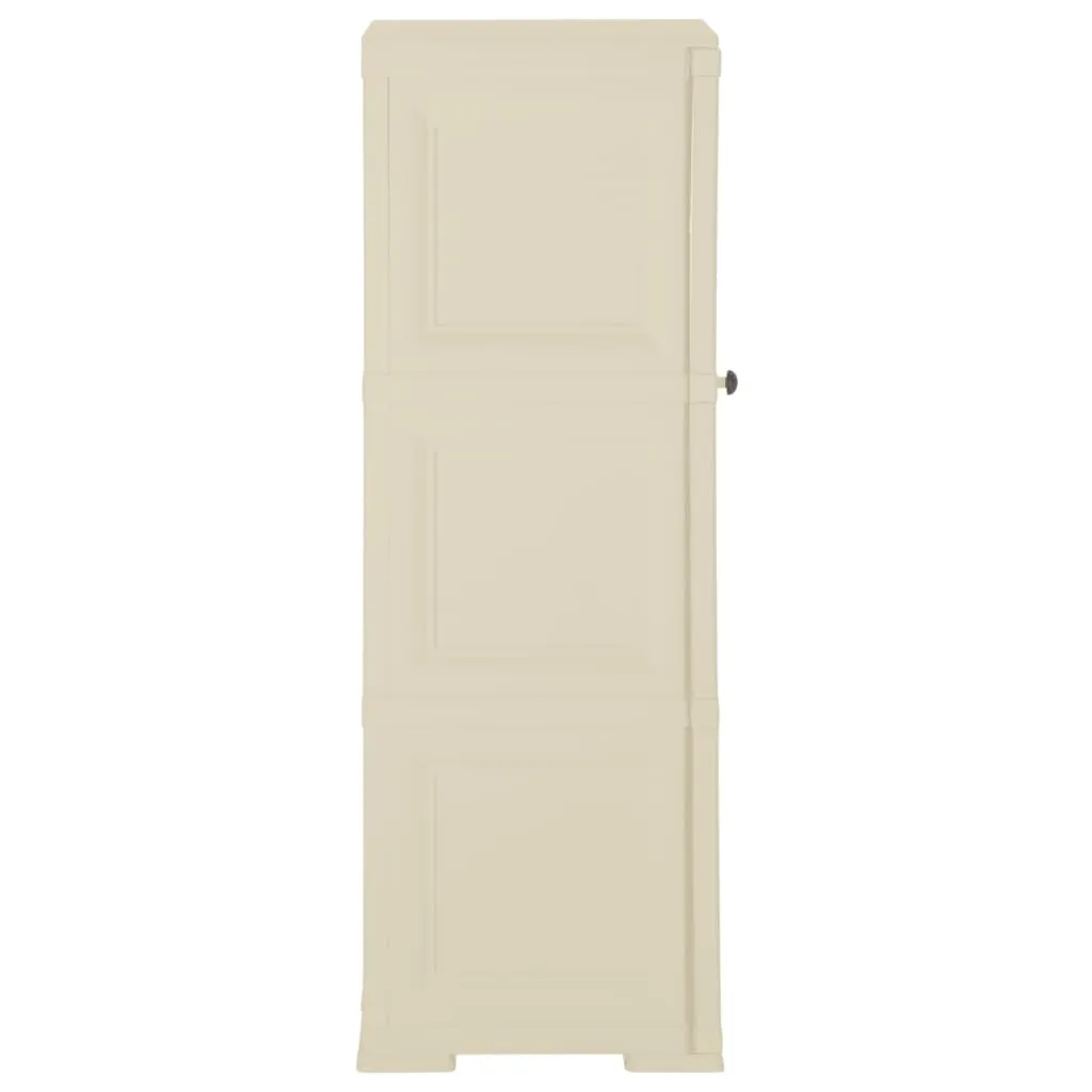 Plastic Cabinet 40x43x125 cm Wood Design Angora White