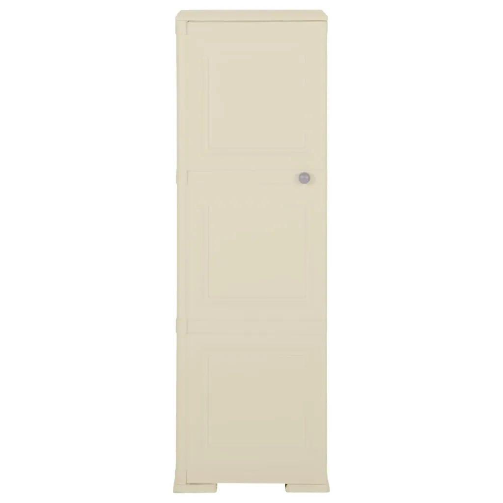 Plastic Cabinet 40x43x125 cm Wood Design Angora White