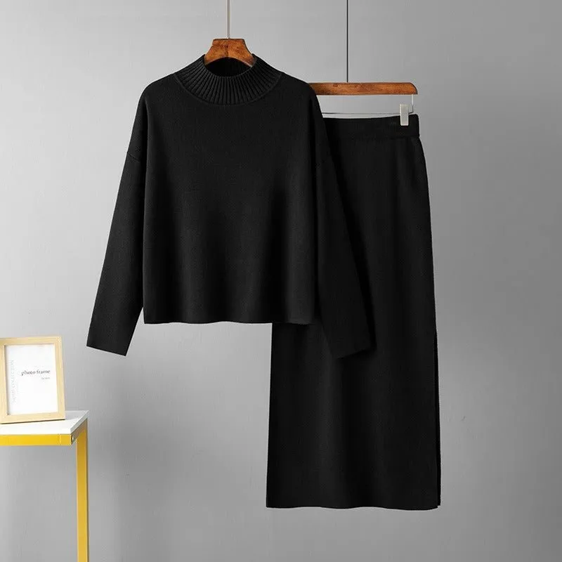 Pre Order:  2-Piece Knit Sweater and Skirt Set