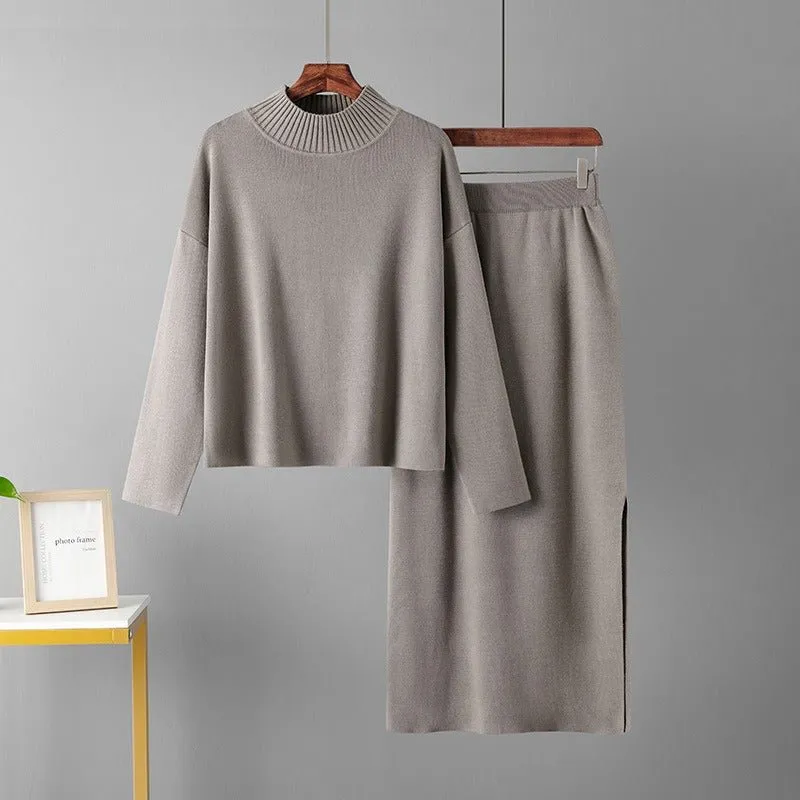 Pre Order:  2-Piece Knit Sweater and Skirt Set