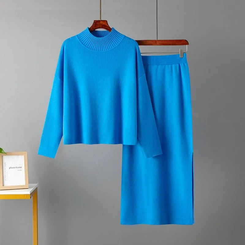 Pre Order:  2-Piece Knit Sweater and Skirt Set