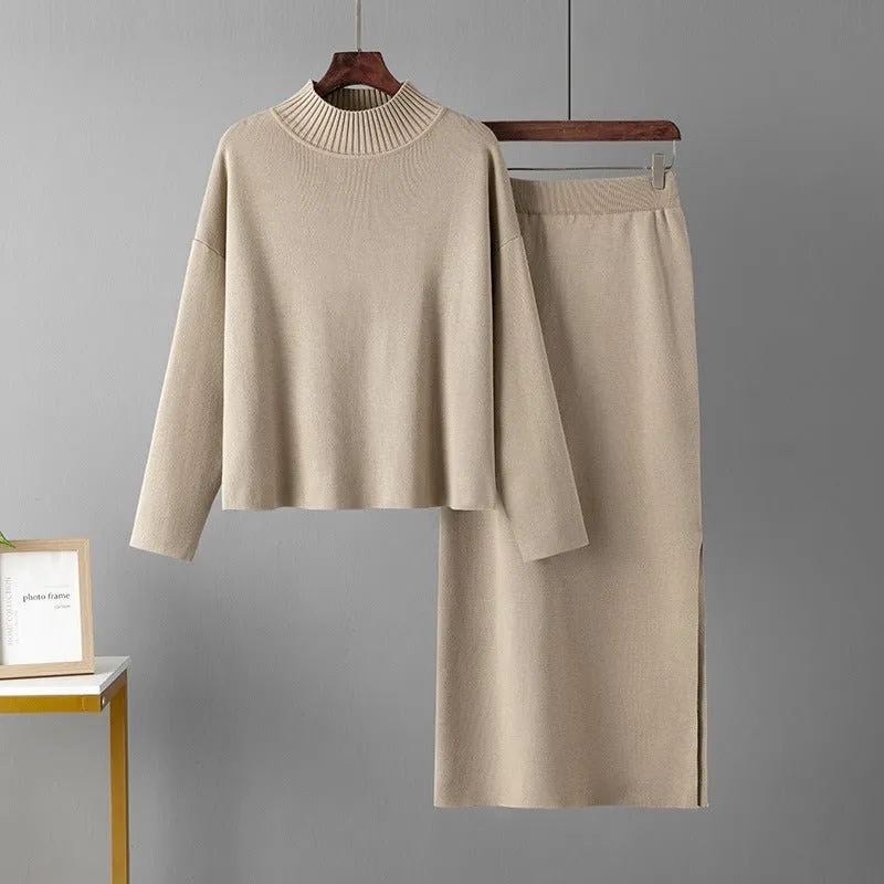 Pre Order:  2-Piece Knit Sweater and Skirt Set