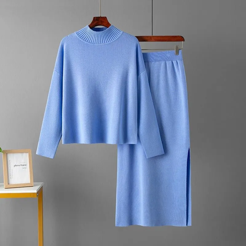 Pre Order:  2-Piece Knit Sweater and Skirt Set