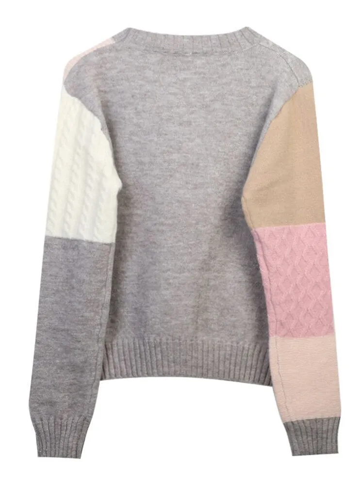 Pre Order:  Eye Patchwork Knitted Sweater