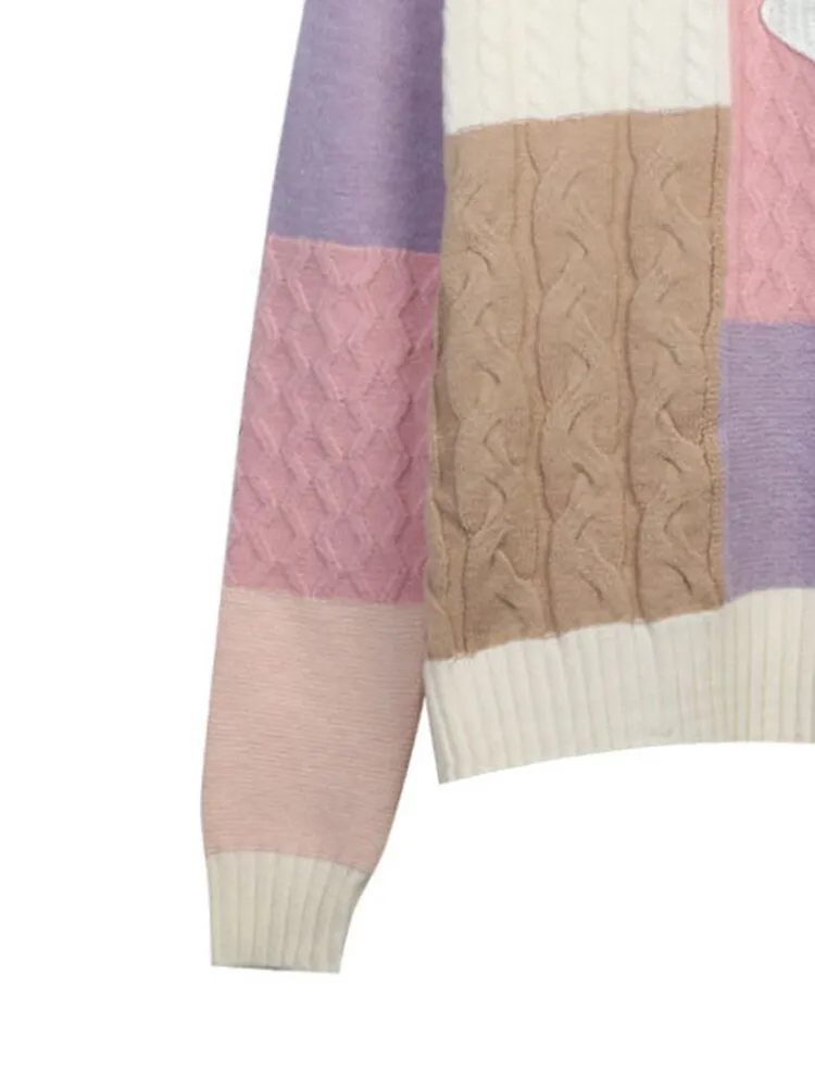 Pre Order:  Eye Patchwork Knitted Sweater