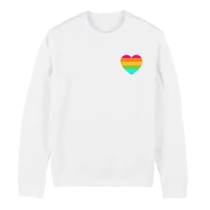 Rainbow Pride Heart LGBTQ  Pride Sweatshirt