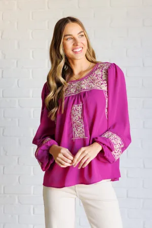 Rodeo Queen Embroidered Blouse - 11/21