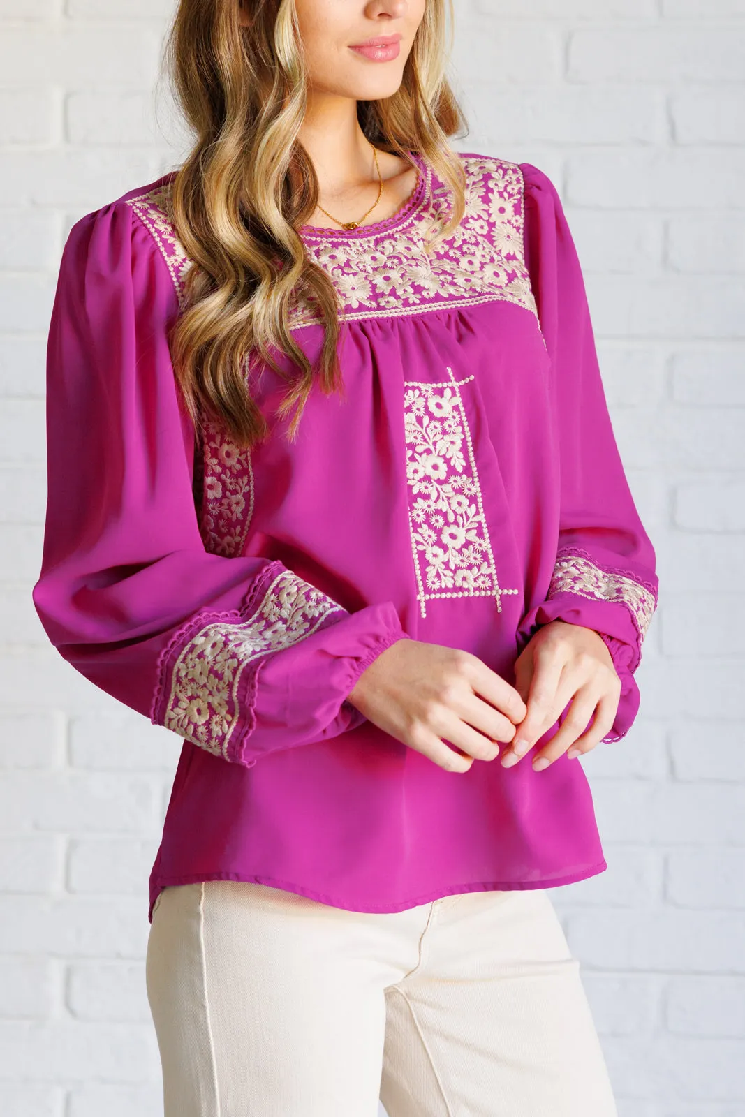 Rodeo Queen Embroidered Blouse - 11/21