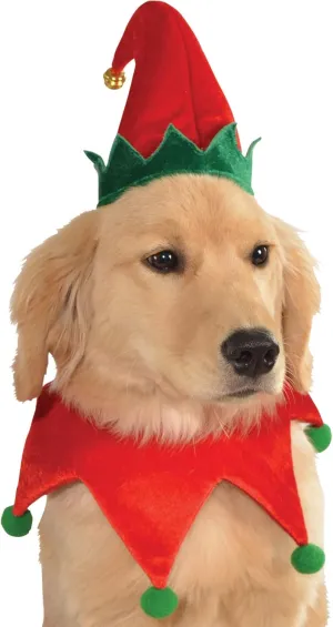 Rubie's Elf Hat and Collar Pet Costume M/L