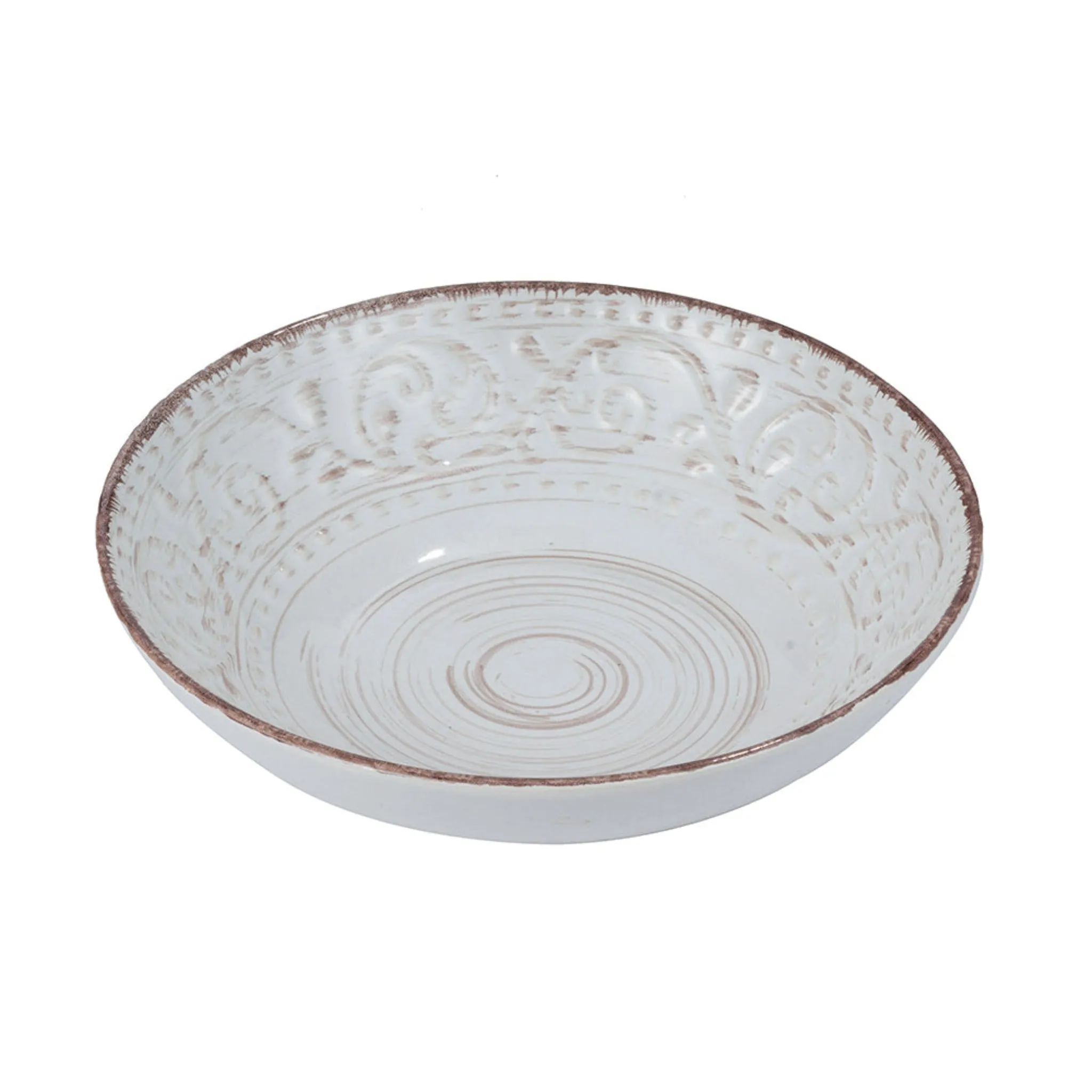 Rustic Flare White Bowl