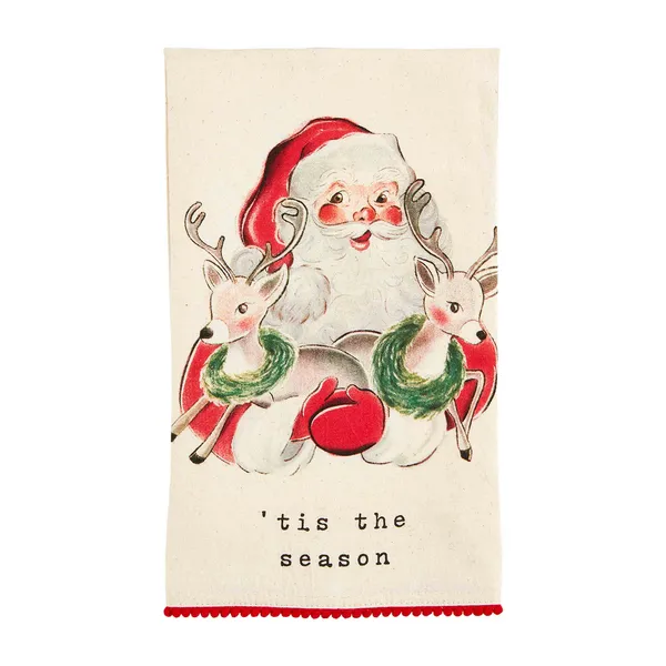 Santa and Reindeer Hand Towel 4 Styles
