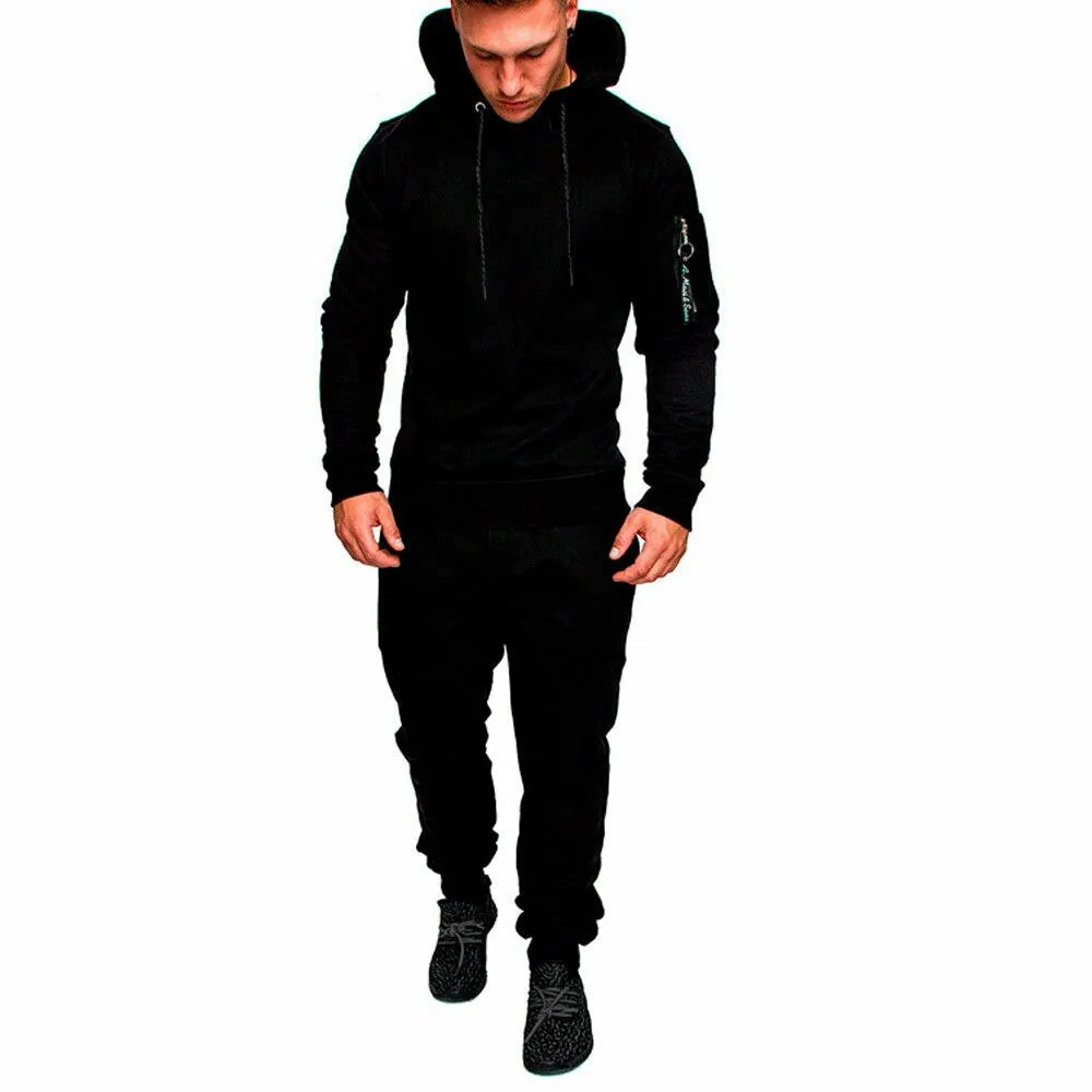 Shawbest-Mens Camouflage Slim Fit Tracksuit